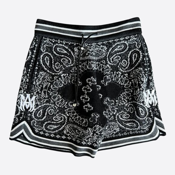AMIRI Other - Amiri Black & White Bandana Crochet Basketball Shorts